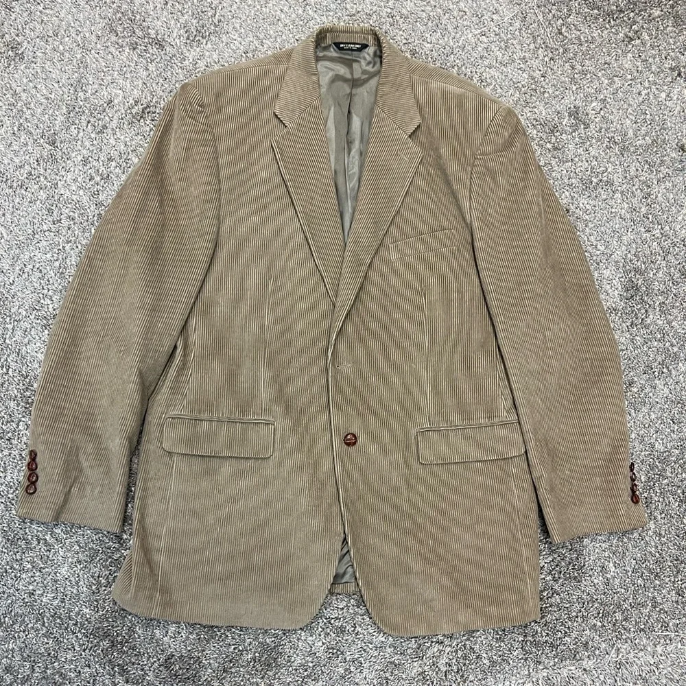 Lauren Ralph Lauren jacket mens 44L tan khaki corduroy sports coat blazer‎